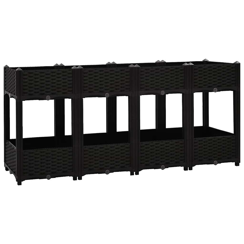 Fiano fioriera Vidaxl raccolta 160x40x71 cm polipropilene