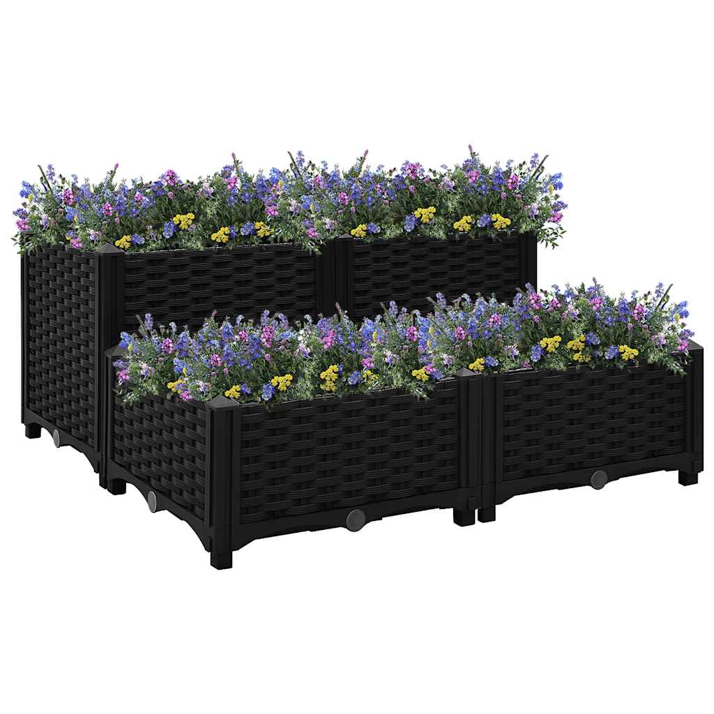 Vidaxl Planter elevado 80x80x38 cm de polipropileno