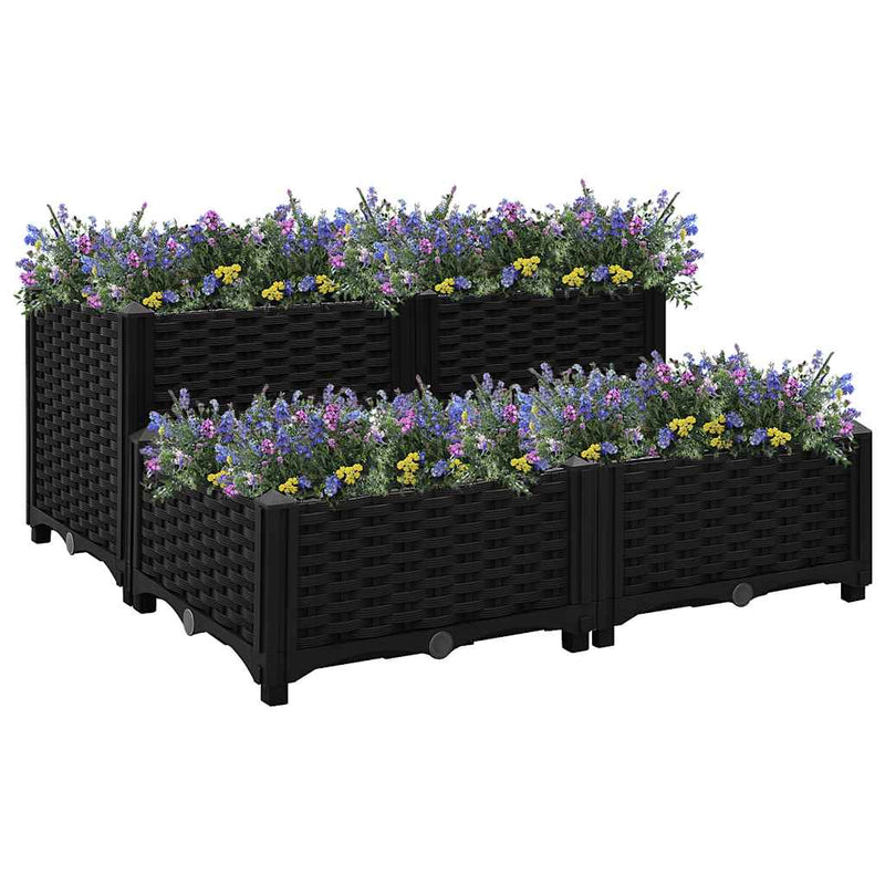 Fiotrice Vidaxl ha raccolto polipropilene 80x80x38 cm