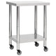 Mesa de trabajo de cocina Vidaxl con ruedas 60x45x85 cm de acero inoxidable