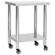 Mesa de trabajo de cocina Vidaxl con ruedas 80x30x85 cm de acero inoxidable