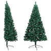 VidaXL Kunstkerstboom met verlichting en kerstballen half 180 cm groen