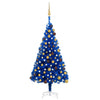Vidaxl Kunstkerstboom con iluminación y bolas de Navidad de 120 cm PVC Blue