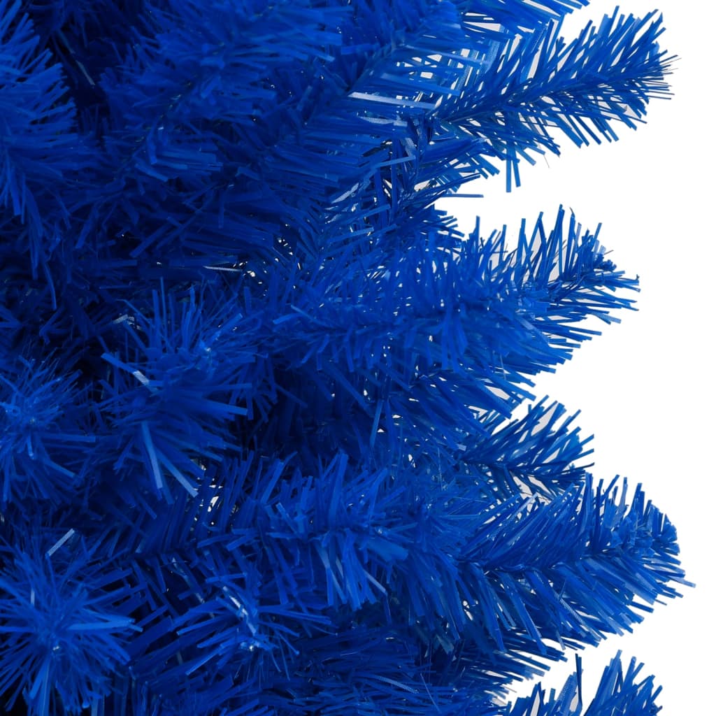 Vidaxl Kunstkerstboom con iluminación y bolas de Navidad de 120 cm PVC Blue