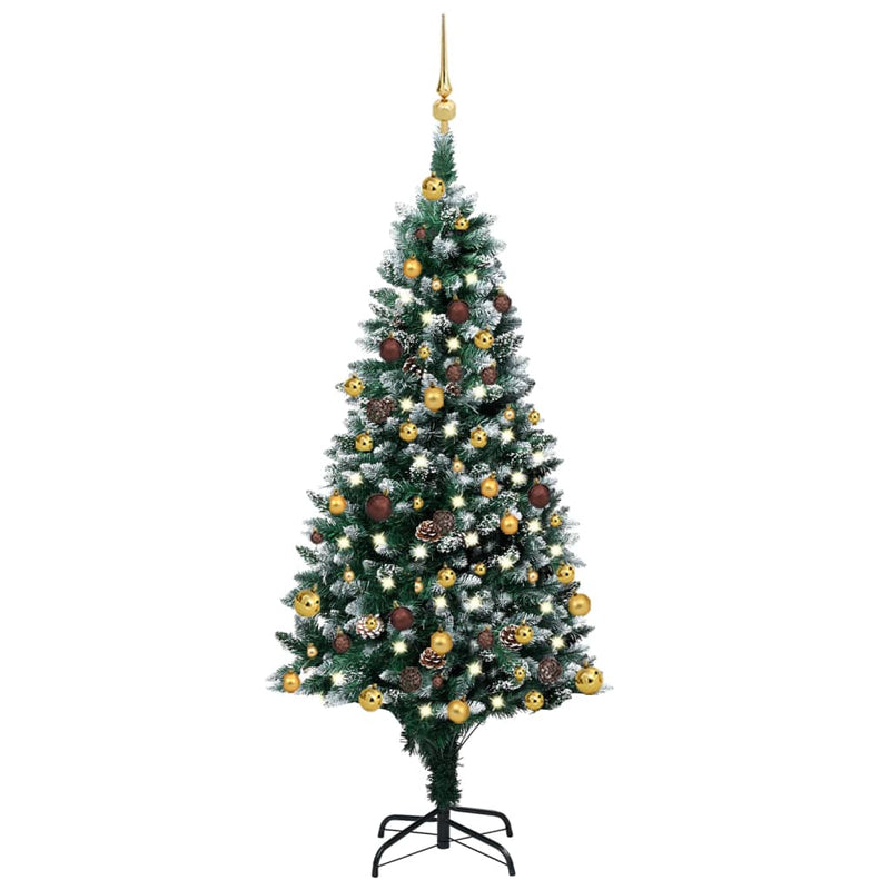 Vidaxl Kunstkerstboom con iluminación de bolas de Navidad Denne Cones 180 C5