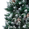 VidaXL Kunstkerstboom met verlichting kerstballen dennenappels 210 cm