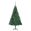 Vidaxl Kunstkerstboom con iluminación y bolas de Navidad de 240 cm verde