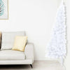 Vidaxl Kunstkerstboom con iluminación y bolas de Navidad de medio 240 cm de blanco