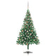 Vidaxl Kunstkerstboom con iluminación y bolas de Navidad 230 ramas 120 cm