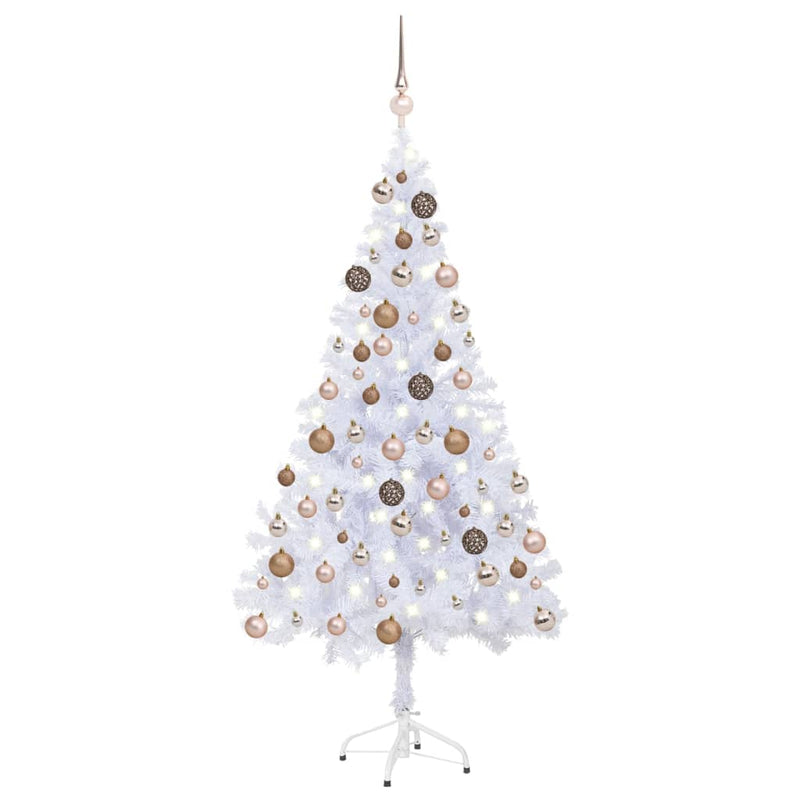 Vidaxl Kunstkerstboom con illuminazione e palle di Natale 230 rami 120 cm
