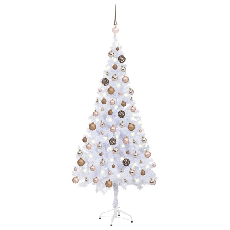 Vidaxl Kunstkerstboom con illuminazione e palle di Natale 620 rami 180 cm