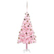 VidaXL Kunstkerstboom met verlichting en kerstballen 180 cm PVC roze