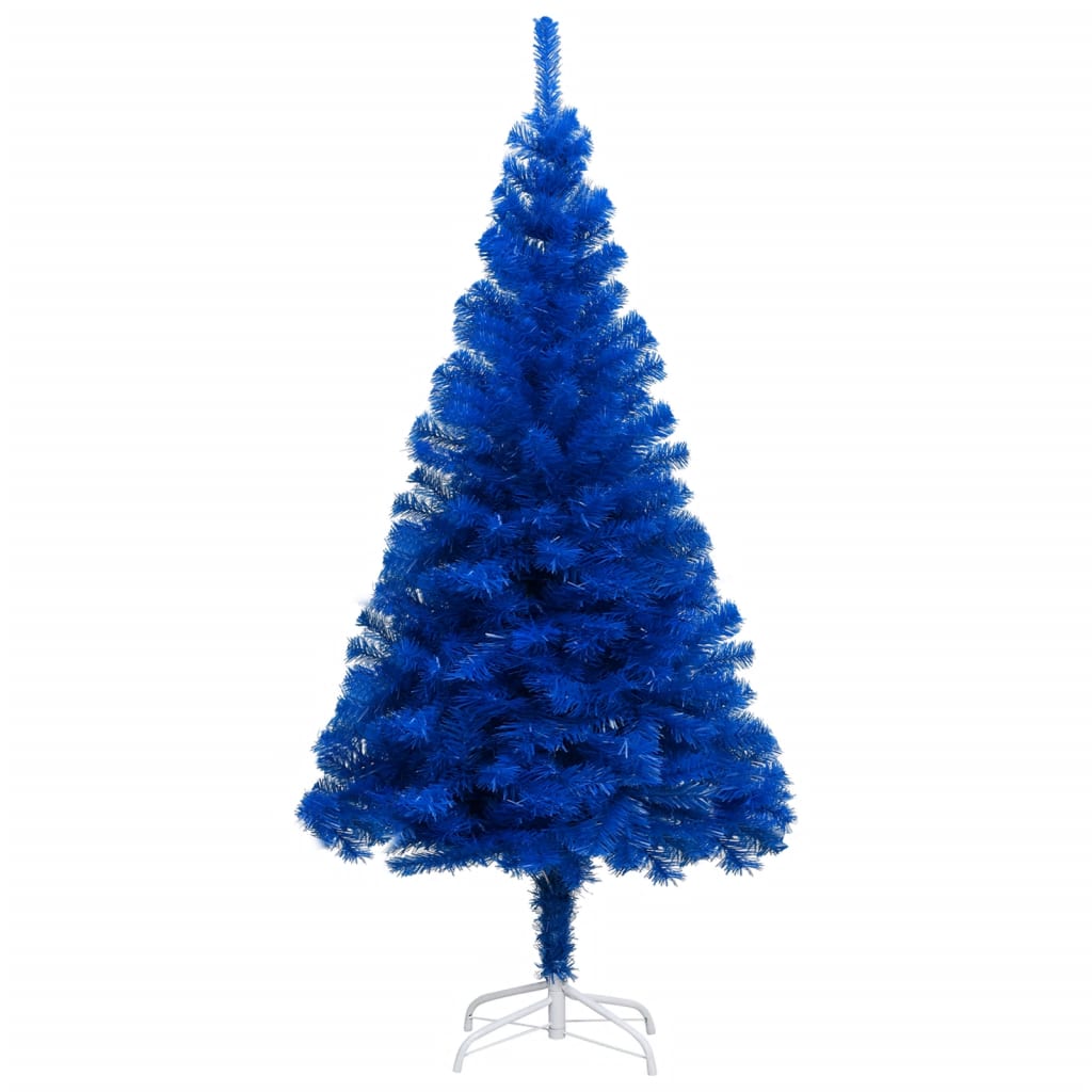 Vidaxl Kunstkerstboom con illuminazione e palline di Natale 120 cm PVC Blue