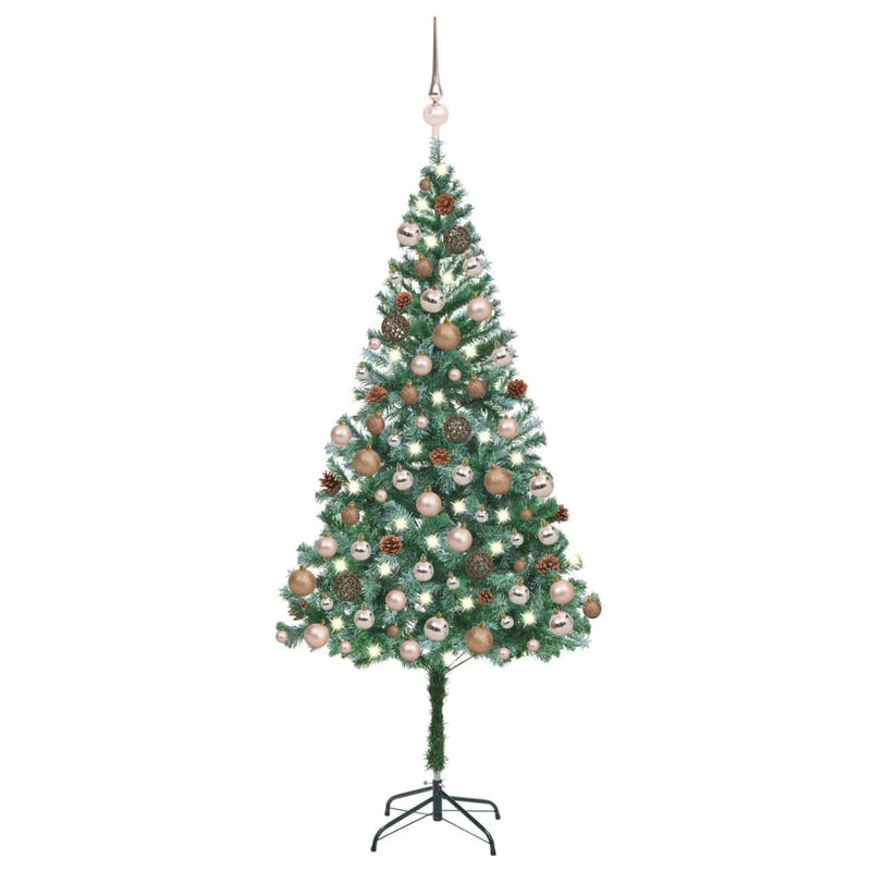 Vidaxl Kunstkerstboom con iluminación de bolas de Navidad Pine Cones 180 cm