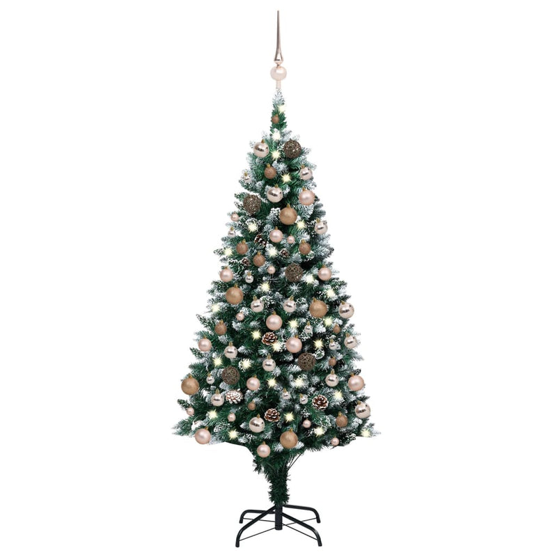 Vidaxl Kunstkerstboom con iluminación de bolas de Navidad Pine Cones 180 cm