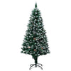 VidaXL Kunstkerstboom met verlichting kerstballen dennenappels 210 cm