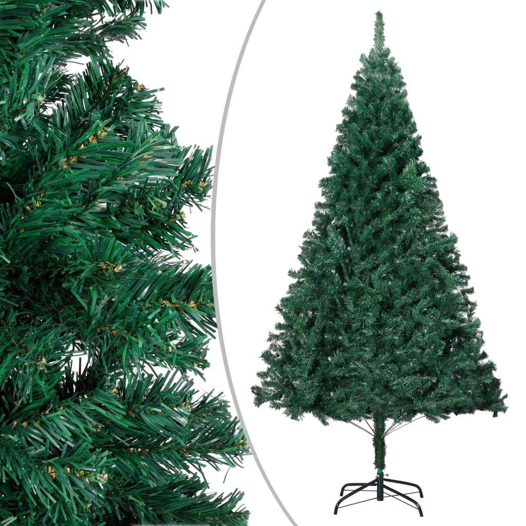 Vidaxl Kunstkerstboom con iluminación y bolas de Navidad de 120 cm PVC Green
