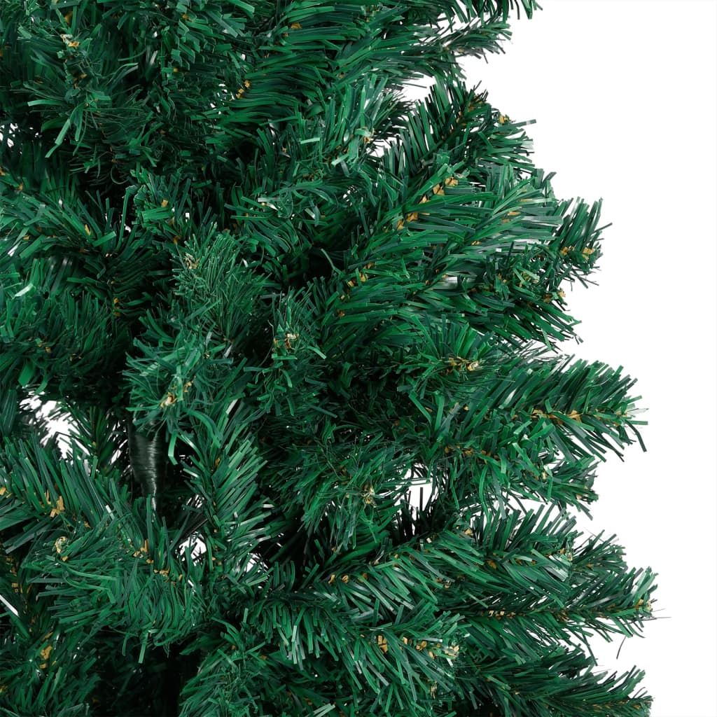 Vidaxl Kunstkerstboom con illuminazione e palle di Natale 180 cm PVC Green