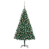 Vidaxl Kunstkerstboom con iluminación y bolas de Navidad de 240 cm verde