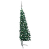 Vidaxl Kunstkerstboom con illuminazione e palle di Natale mezzo e mezzo verde