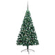 Vidaxl Kunstkerstboom con iluminación y bolas de Navidad de medio 180 cm verde