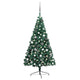 Vidaxl Kunstkerstboom with lighting and Christmas balls half 240 cm green