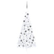 Vidaxl Kunstkerstboom con iluminación y bolas de Navidad de medio 240 cm de blanco