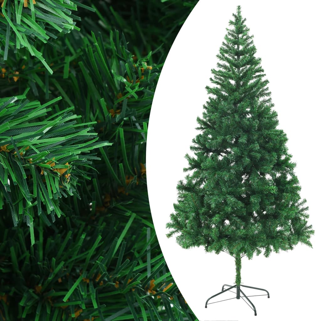 Vidaxl Kunstkerstboom con iluminación y bolas de Navidad 910 ramas 210 cm