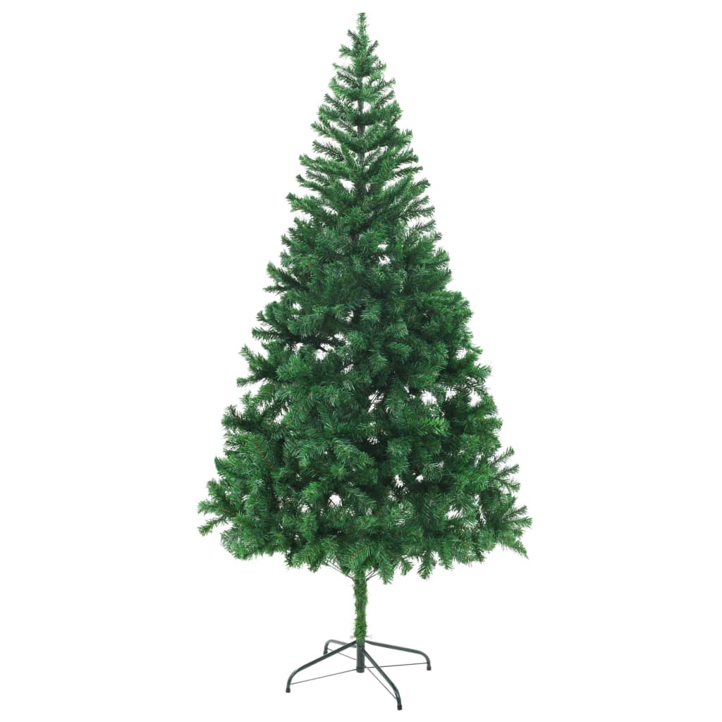 Vidaxl Kunstkerstboom con iluminación y bolas de Navidad 910 ramas 210 cm