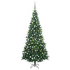 Vidaxl Kunstkerstboom con iluminación y bolas de Navidad l 240 cm verde