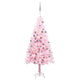 Vidaxl Kunstkerstboom con iluminación y bolas de Navidad de 120 cm PVC Pink