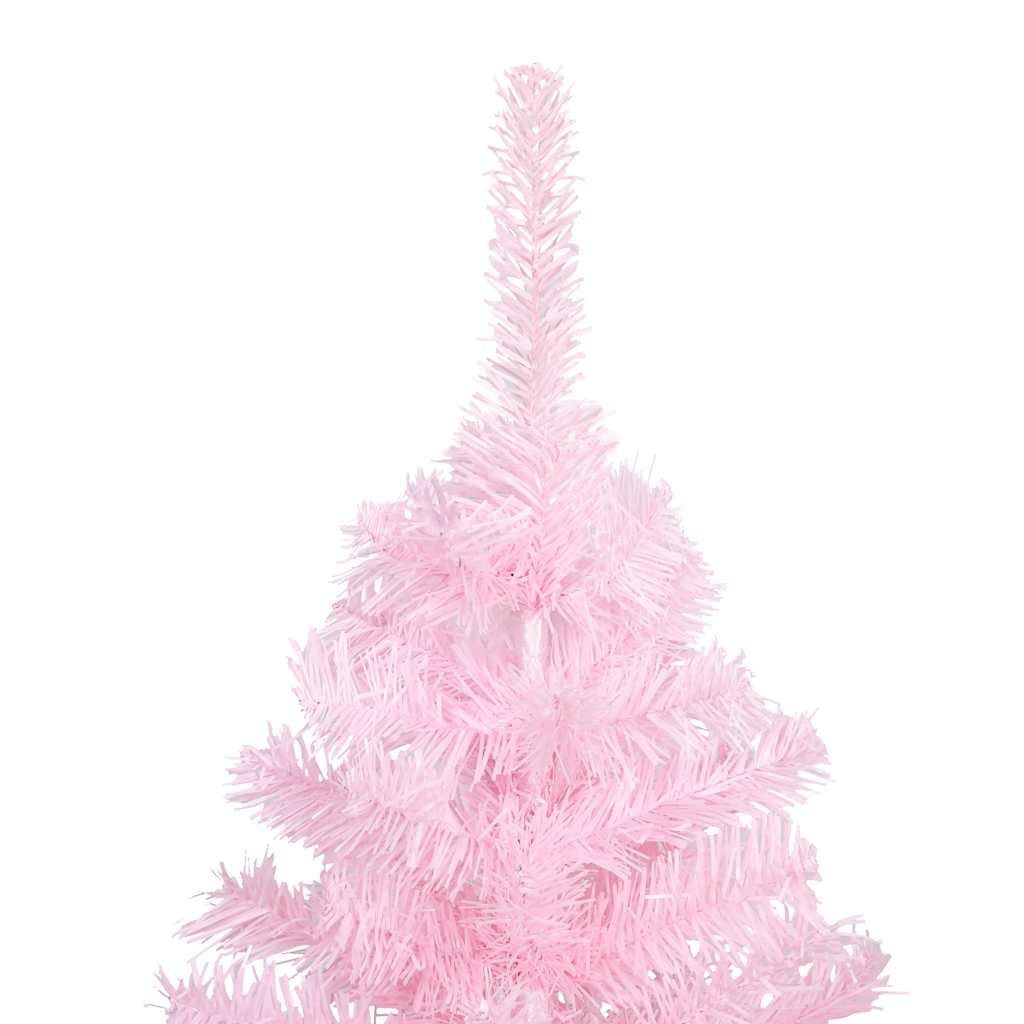 Vidaxl Kunstkerstboom con iluminación y bolas de Navidad de 150 cm PVC Pink