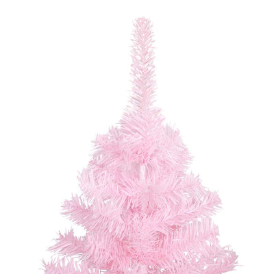 Vidaxl Kunstkerstboom con iluminación y bolas de Navidad de 180 cm PVC Pink