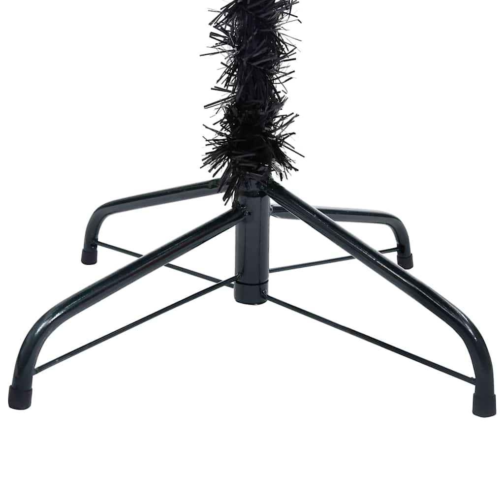 Vidaxl Kunstkerstboom con illuminazione e palline di Natale 120 cm PVC nero
