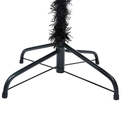Vidaxl Kunstkerstboom con iluminación y bolas de Navidad de 120 cm PVC Negro