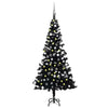 Vidaxl Kunstkerstboom con iluminación y bolas de Navidad de 150 cm PVC Negro