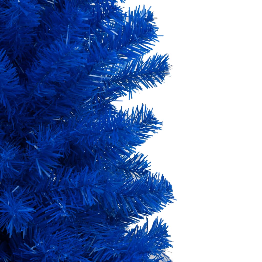 VidaXL Kunstkerstboom met verlichting en kerstballen 180 cm PVC blauw