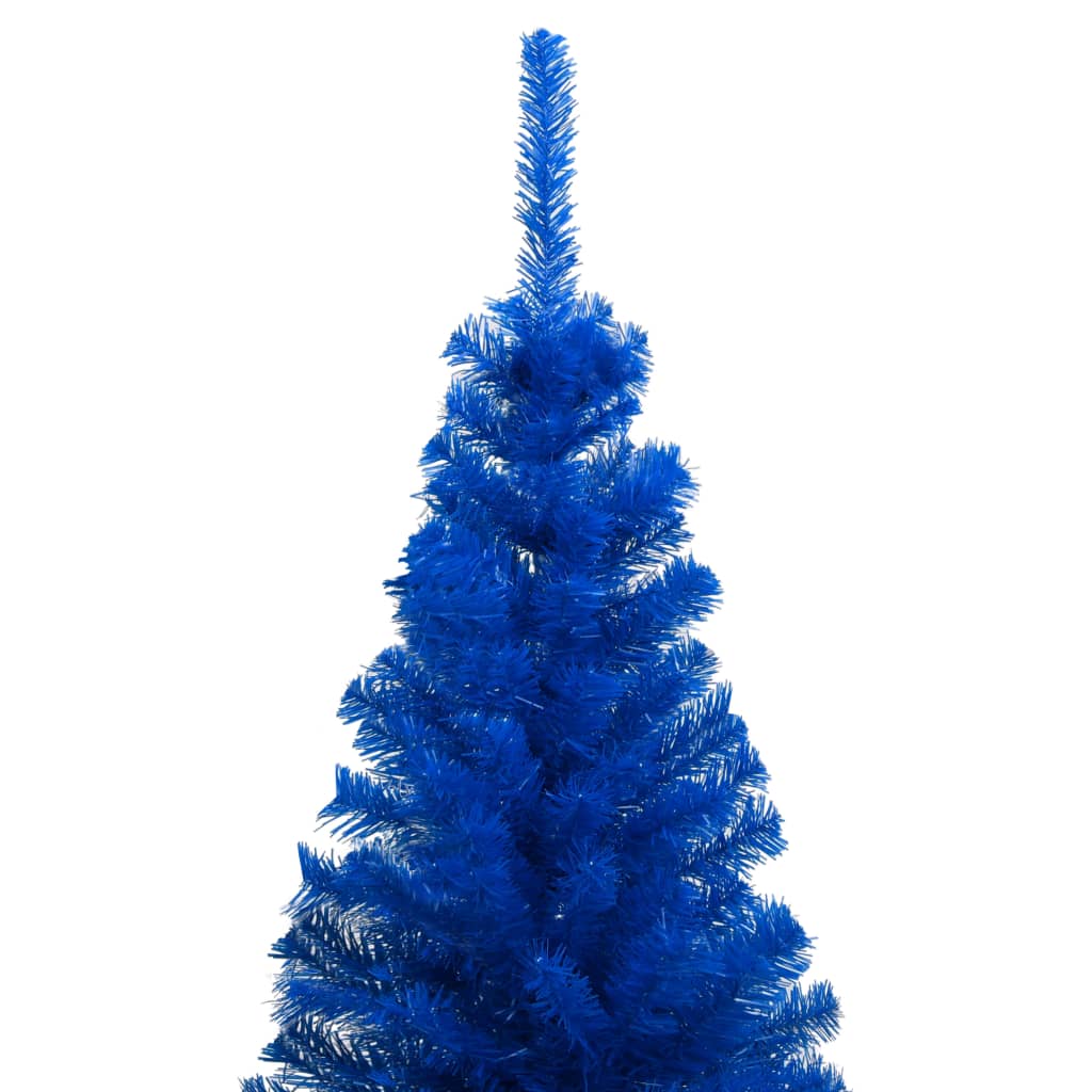 VidaXL Kunstkerstboom met verlichting en kerstballen 180 cm PVC blauw