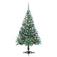 Vidaxl Kunstkerstboom with lighting balls snow pine cone 150 cm
