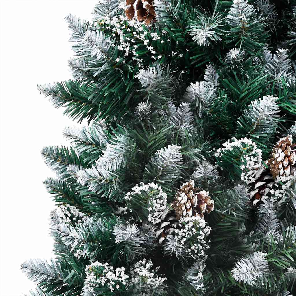 Vidaxx árbol de Navidad artificial con LED y bolas navideñas y piñas 240 cm
