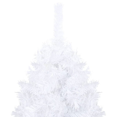 VidaXL Kunstkerstboom met verlichting en kerstballen 120 cm PVC wit