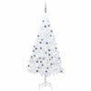 Vidaxl Kunstkerstboom con illuminazione e palline di Natale 150 cm Pvc White