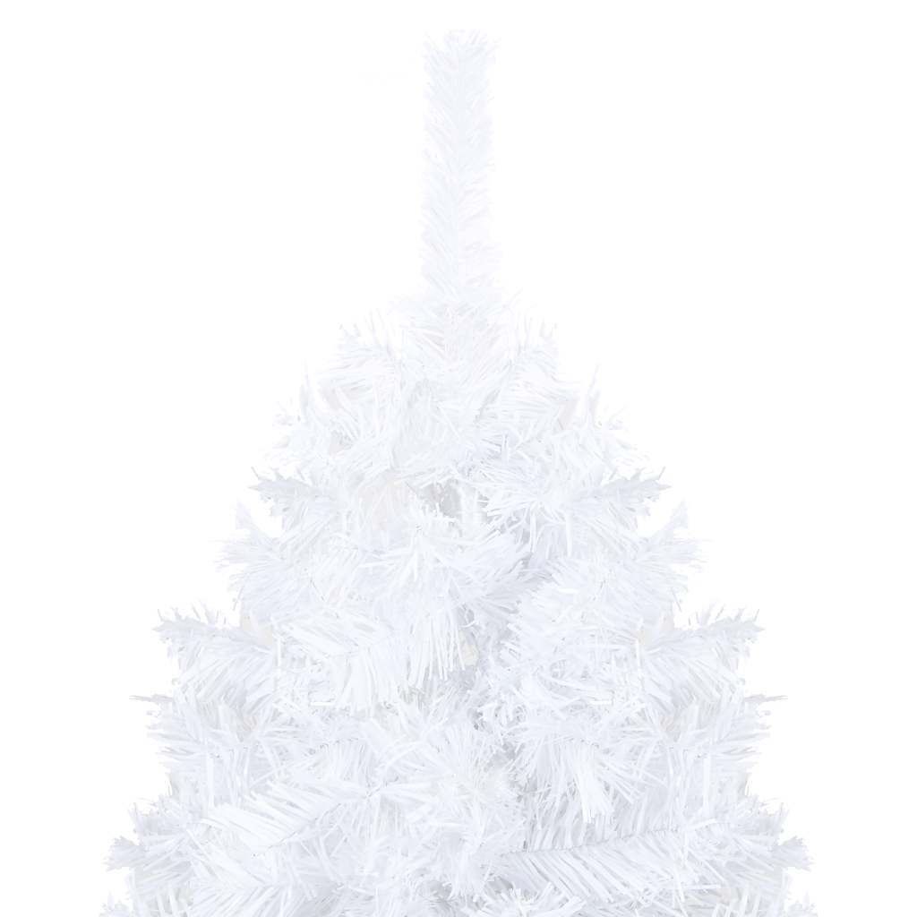 Vidaxl Kunstkerstboom con illuminazione e palline di Natale 150 cm Pvc White