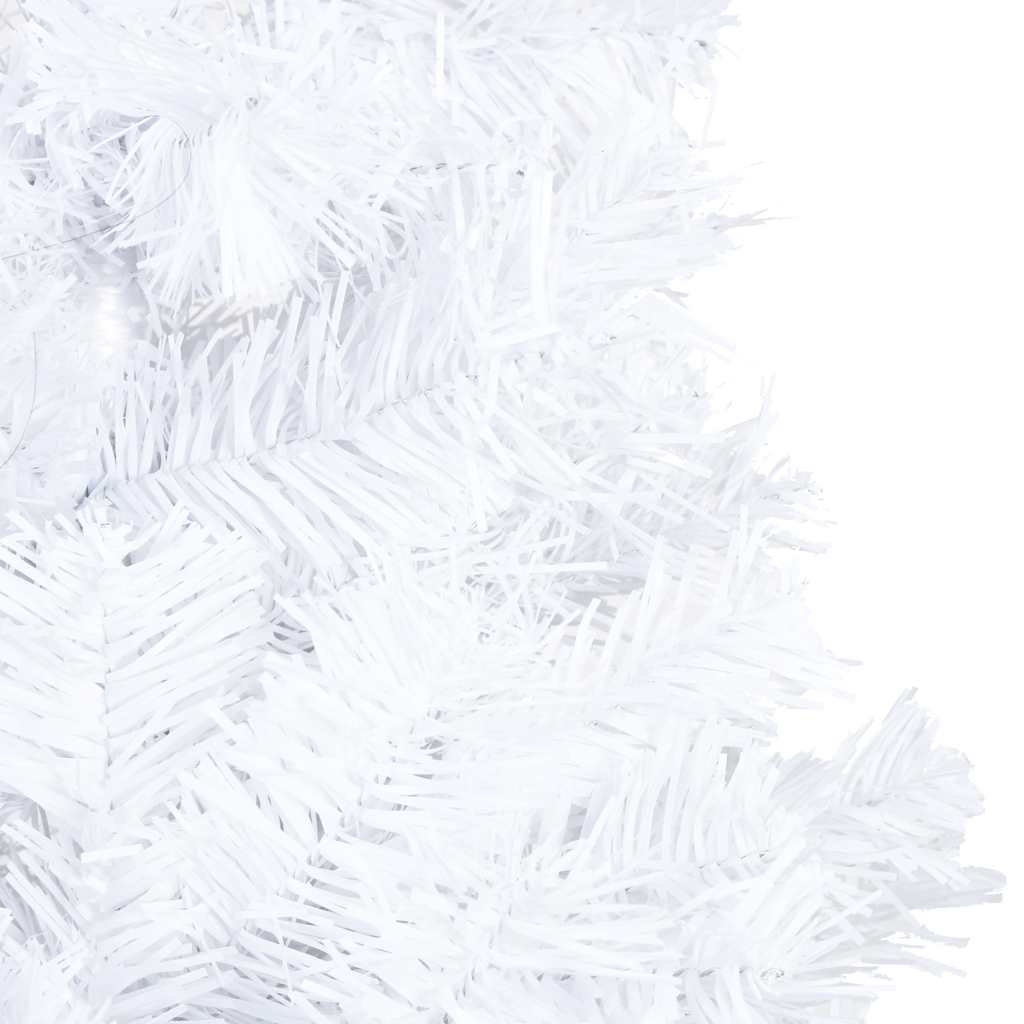 Vidaxl Kunstkerstboom con illuminazione e palline di Natale 150 cm Pvc White