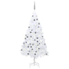 VidaXL Kunstkerstboom met verlichting en kerstballen 180 cm PVC wit