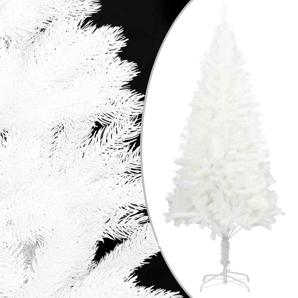 Vidaxl Kunstkerstboom con illuminazione e palle di Natale 120 cm bianco