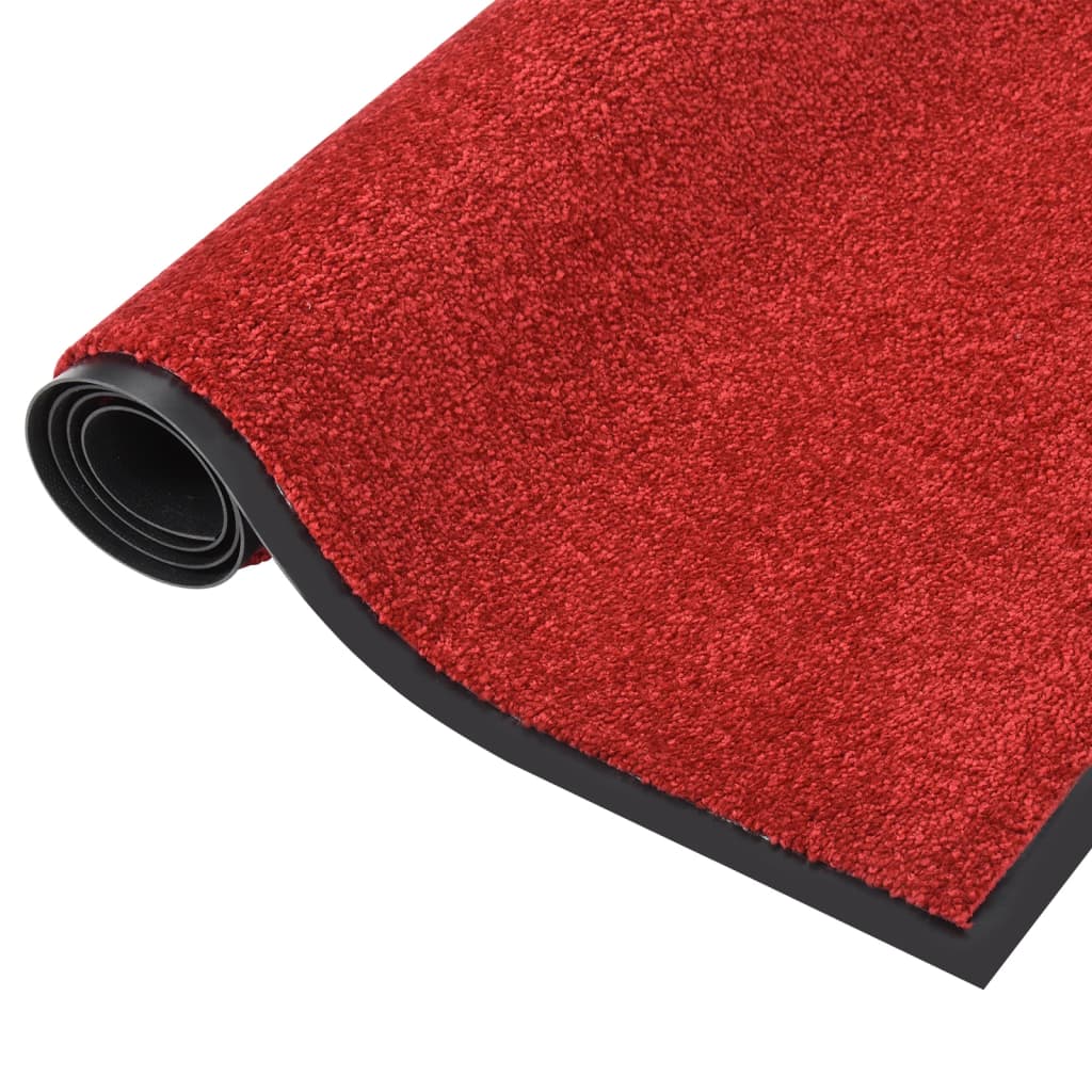 Vidaxl felpudo 80x120 cm rojo