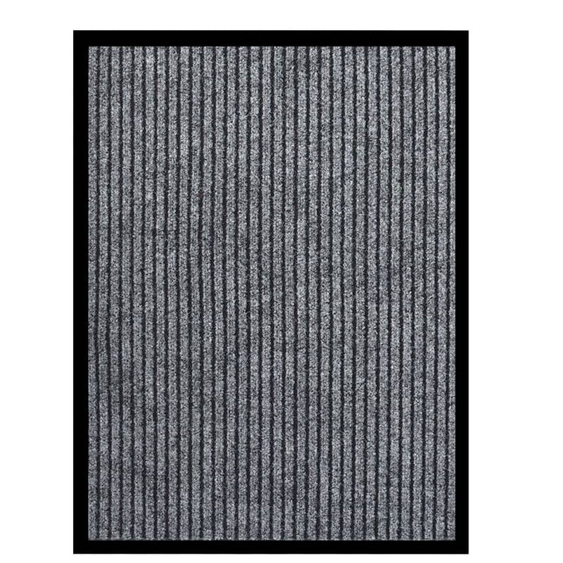 Vidaxl deurmat 60x80 cm gestreept grijs