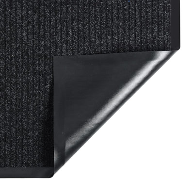 Vidaxl felpudo 60x80 cm de antracita a rayas