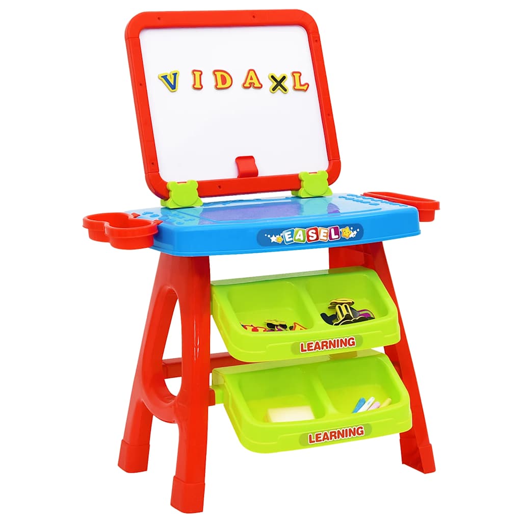 Vidaxl Story Stort per i bambini cavalletto e imparare 3-in-1